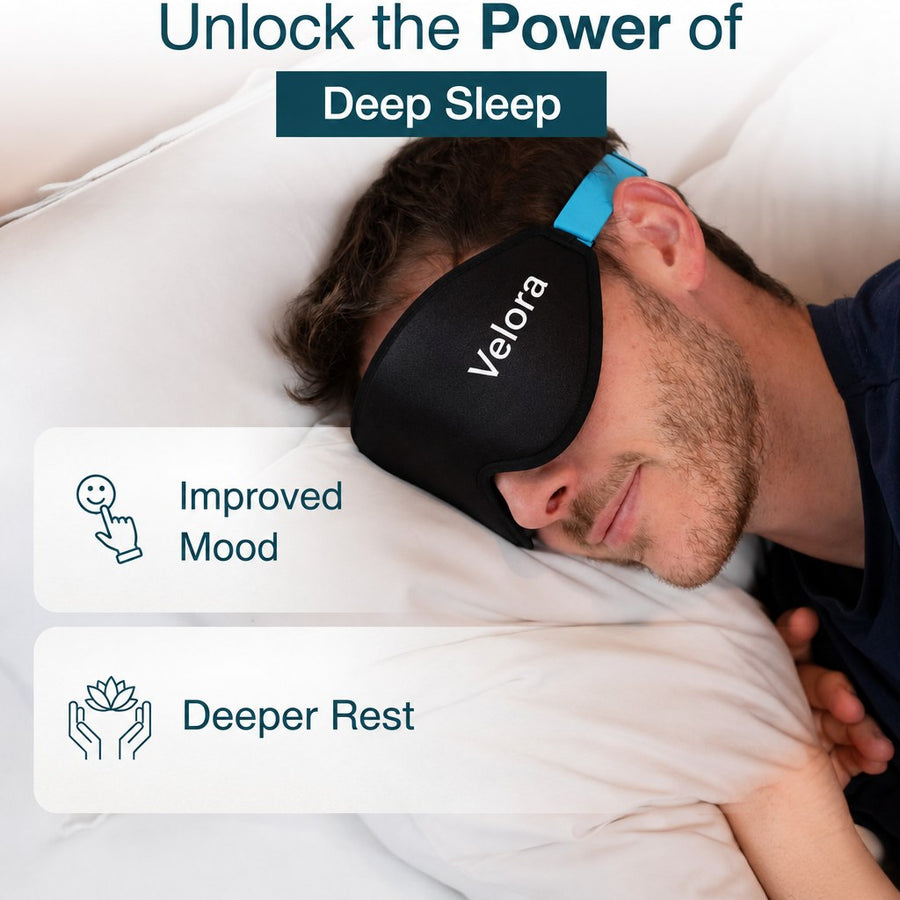Deep sleep with the Velora sleep mask