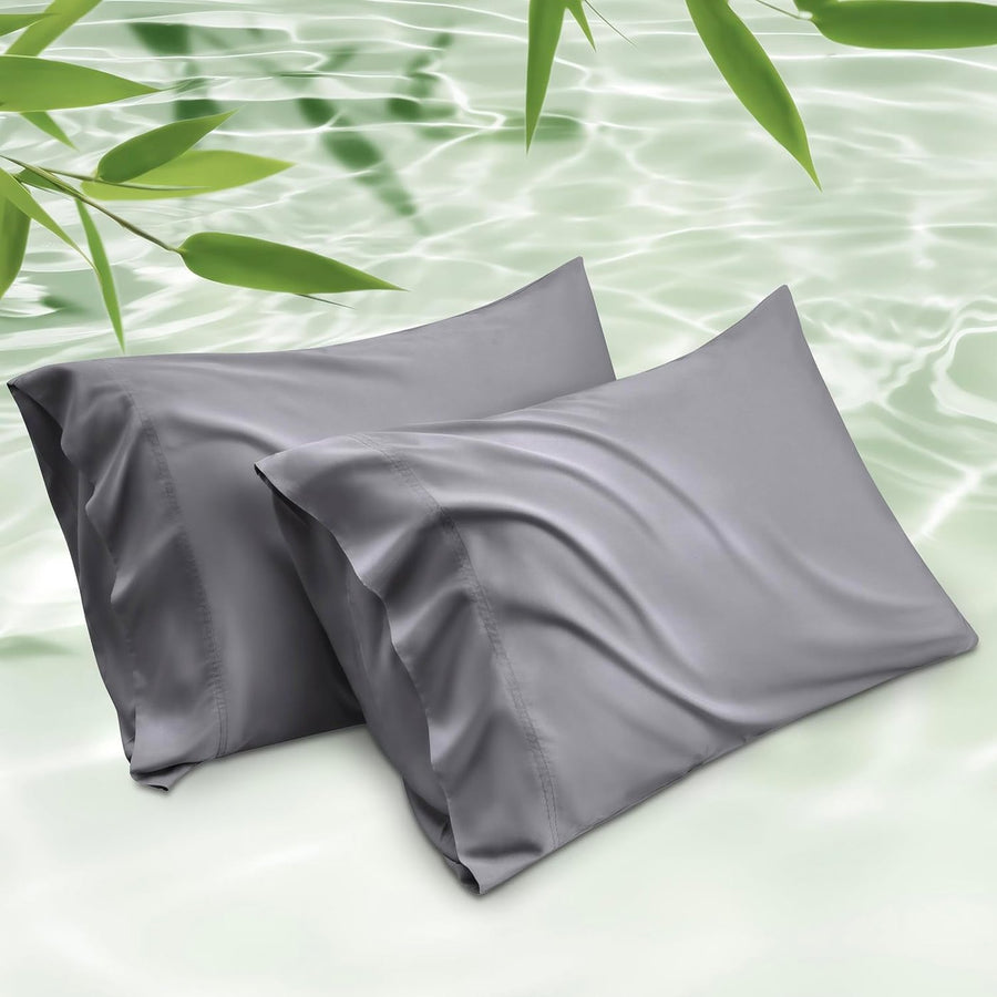 Velora Bamboo Cooling Pillowcases - Dark Grey