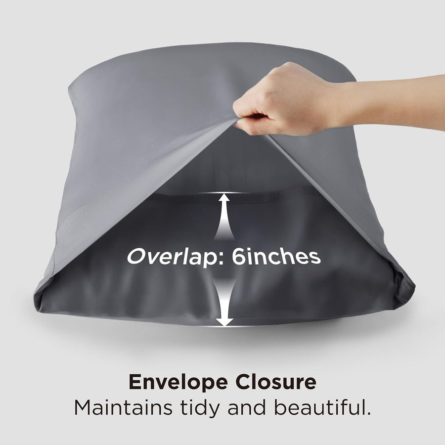 Velora Bamboo Cooling Pillowcases - Dark Grey