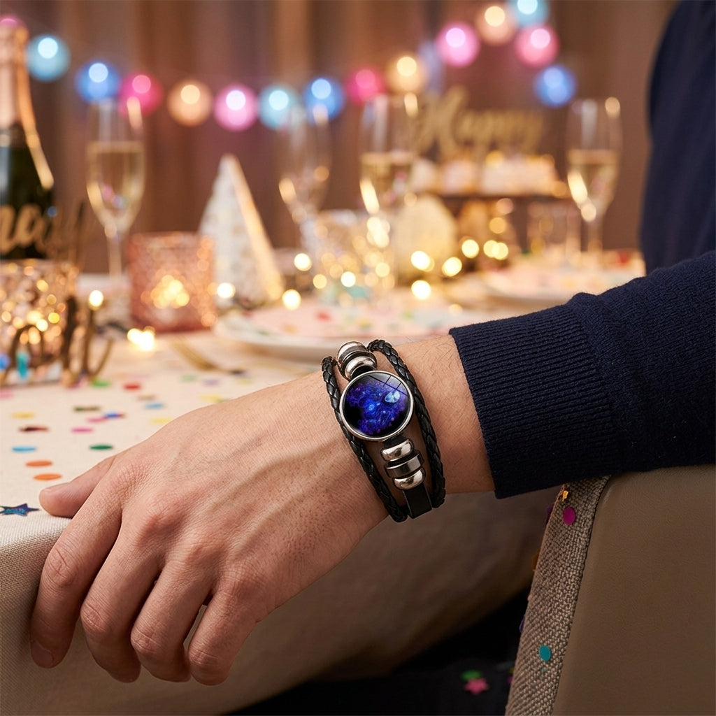 Soul Bracelet worn at an evening table