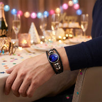 Soul Bracelet worn at an evening table