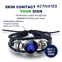 Scorpio Soul Bracelet - sealed glass cabochon detail