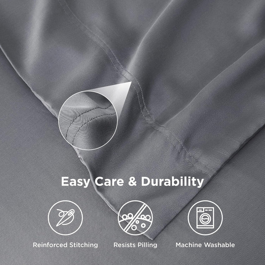 Velora Bamboo Cooling Pillowcases - Dark Grey