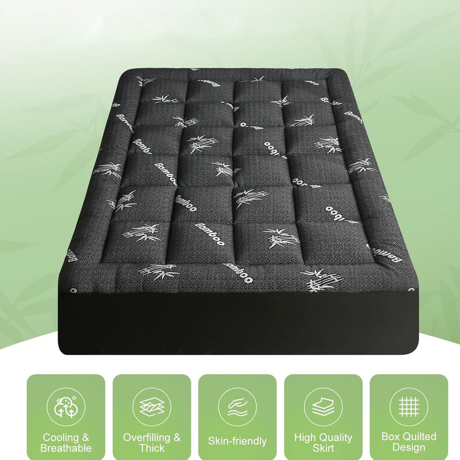 Velora Bamboo Mattress Topper - Black